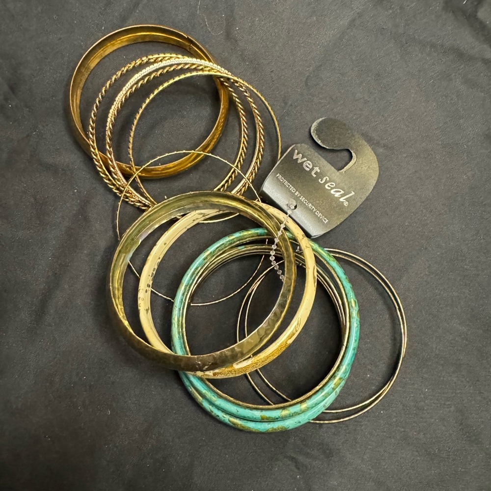 Gold Tone Bangle Set